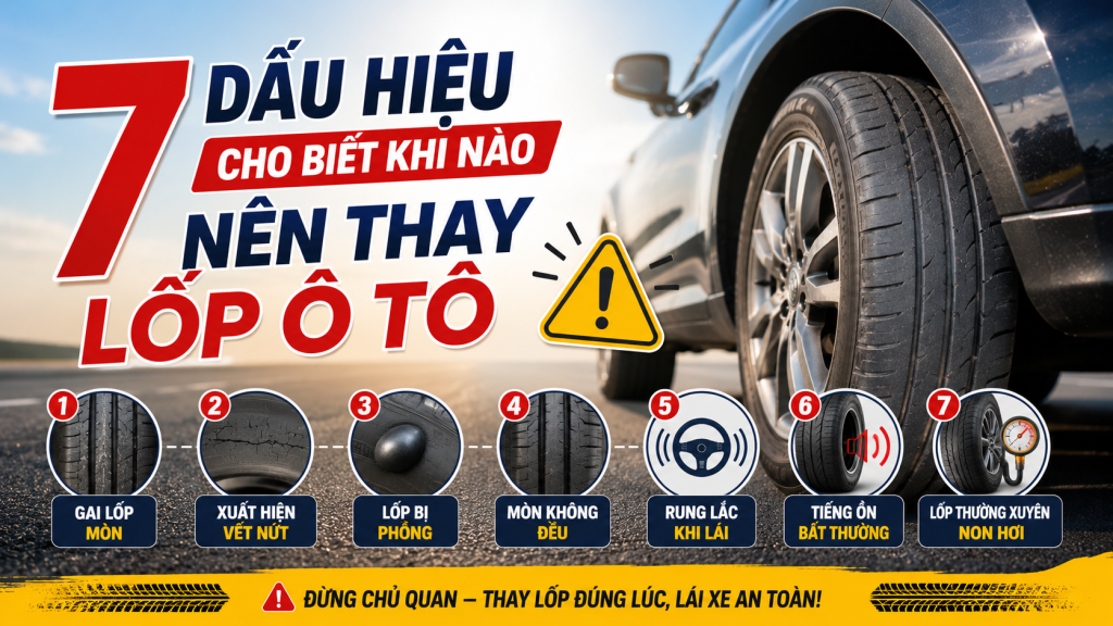 Khi Nào Nên Thay Lốp Ô Tô? 7 Dấu Hiệu Tài Xế Không Nên Bỏ Qua
