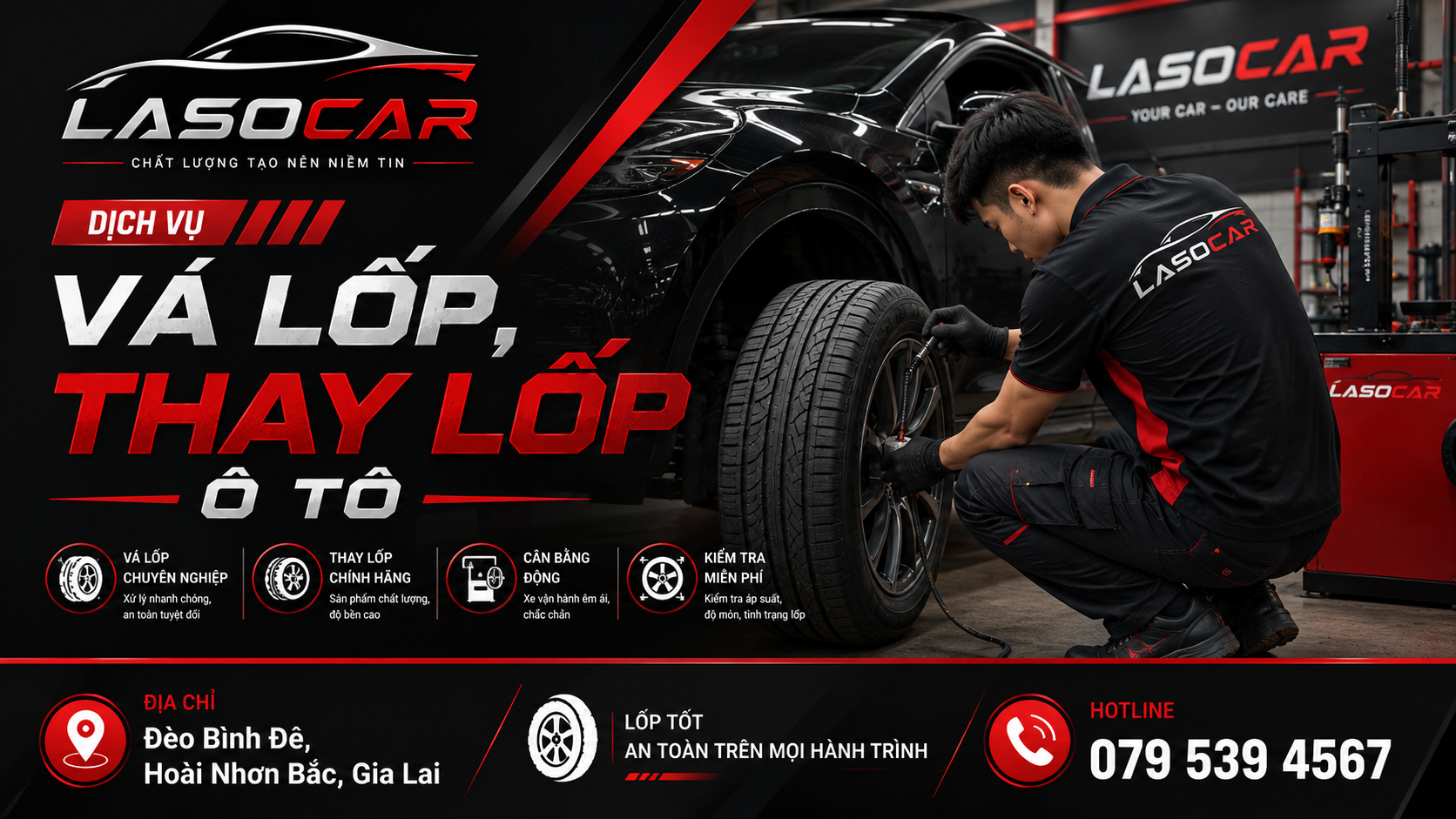 Dịch vụ vá lốp ô tô