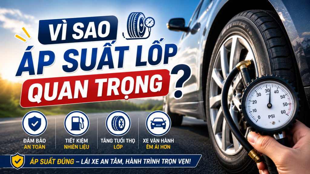 Áp Suất Lốp Ô Tô Bao Nhiêu Là Chuẩn? Cách Kiểm Tra Và Bơm Lốp Đúng Cách